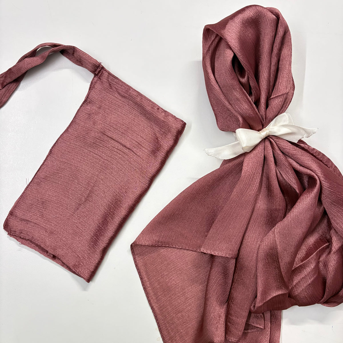 Crinkle Silk Niqab Set - Garet