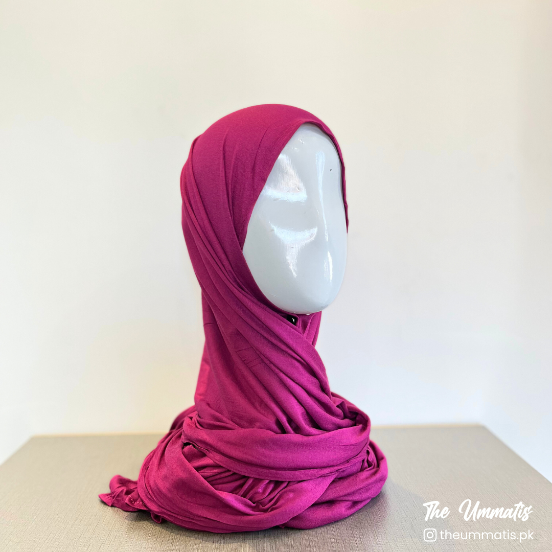 Bamboo Jersey Hijab - Fuchsia Pink