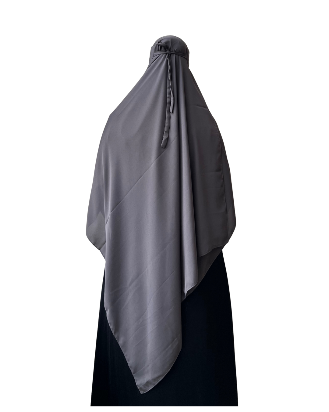 Large Hijab & Saudi Niqab - Charcoal