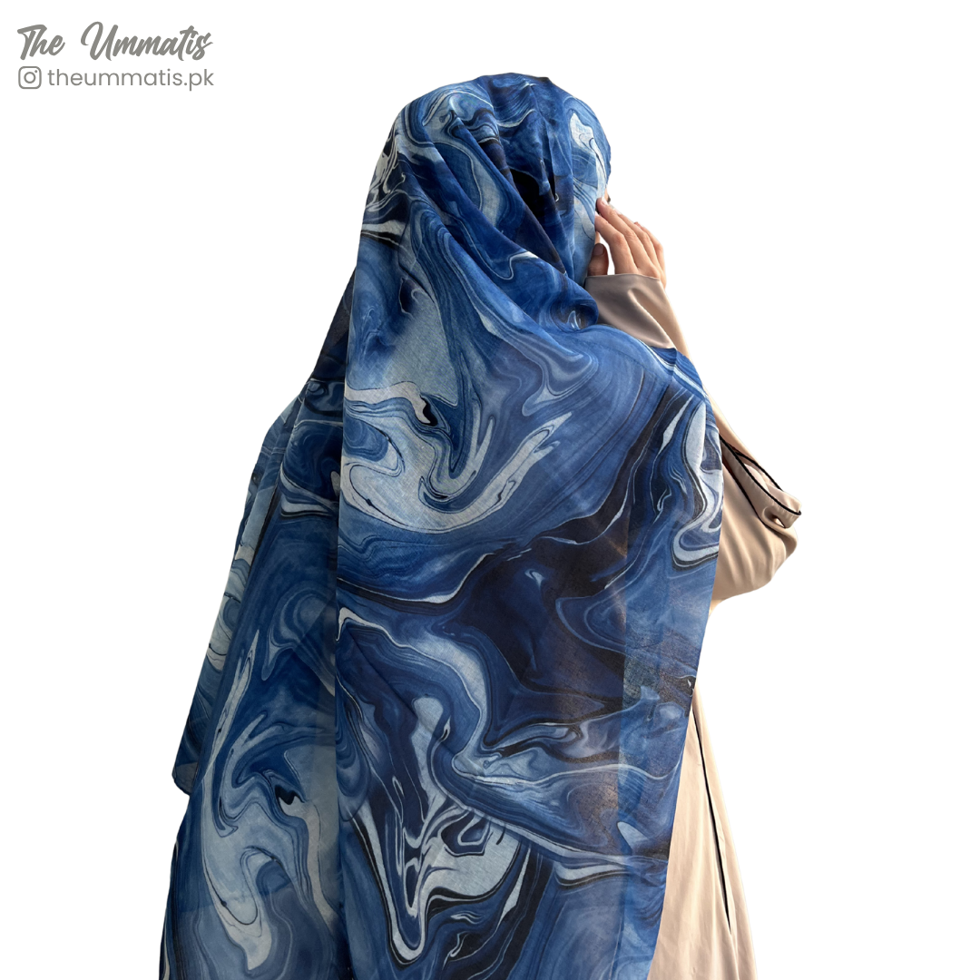 Printed Hijabs - Sea Waves