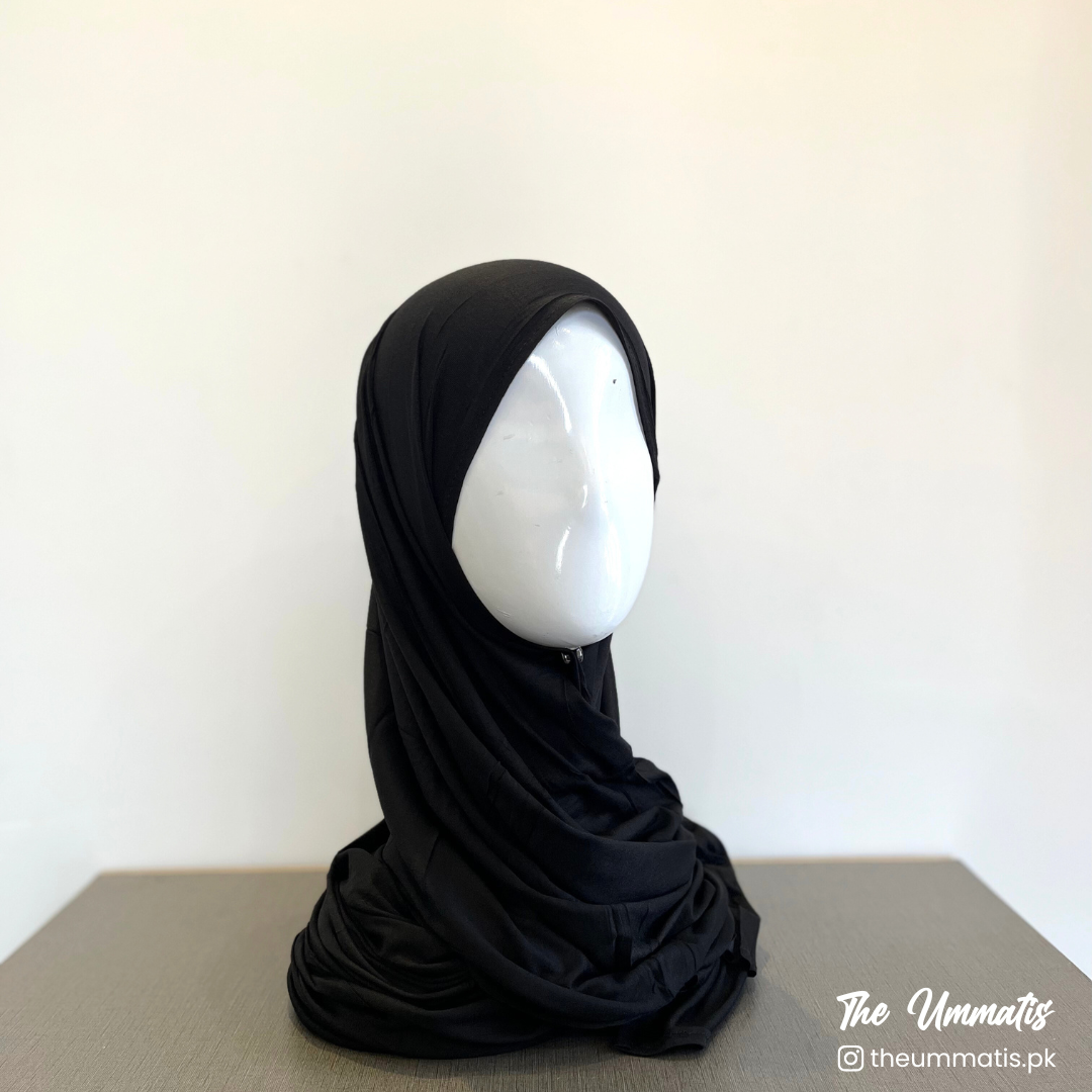 Bamboo Jersey Hijab - Black