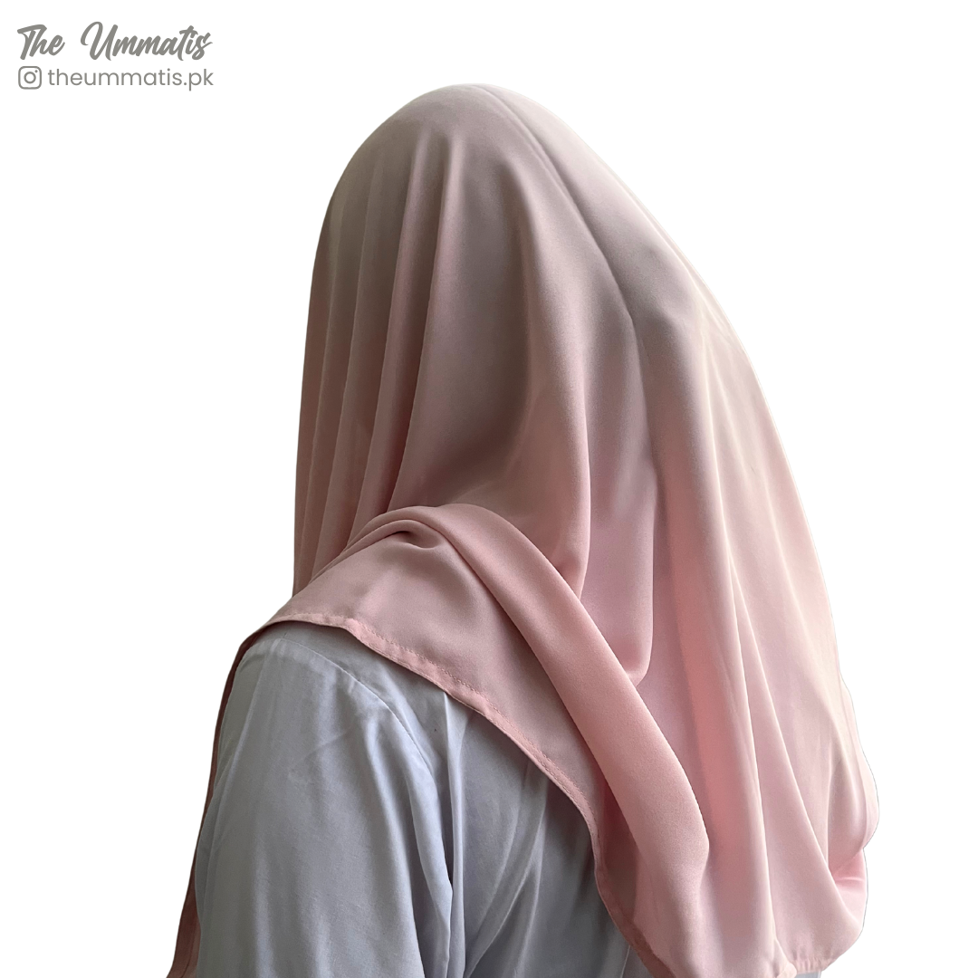 Heavy Georgette Hijab (Non-See Through) - Powder Pink