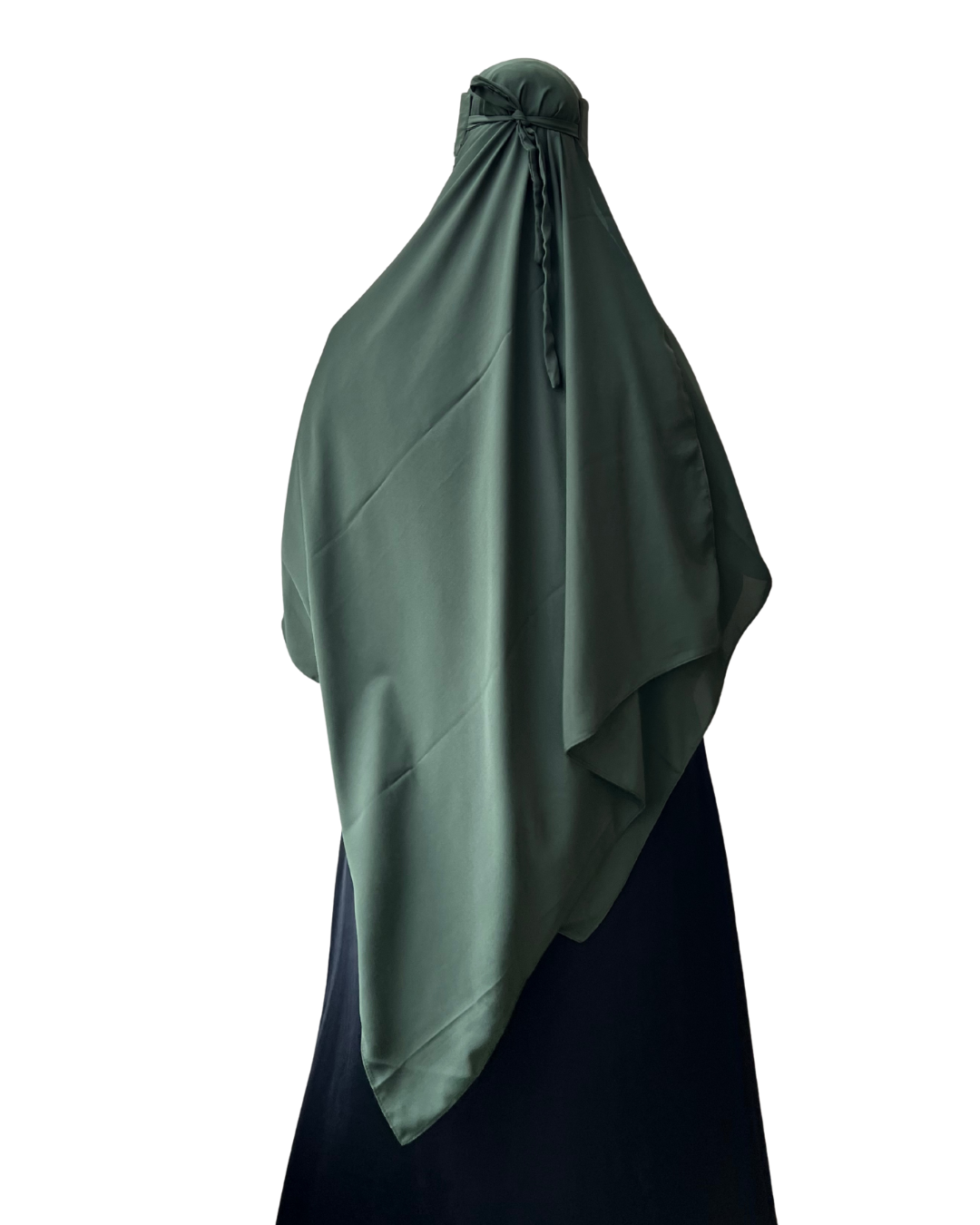 Large Hijab & Saudi Niqab - Olive