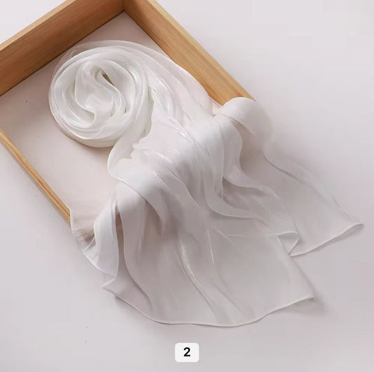 Organza Silk - White
