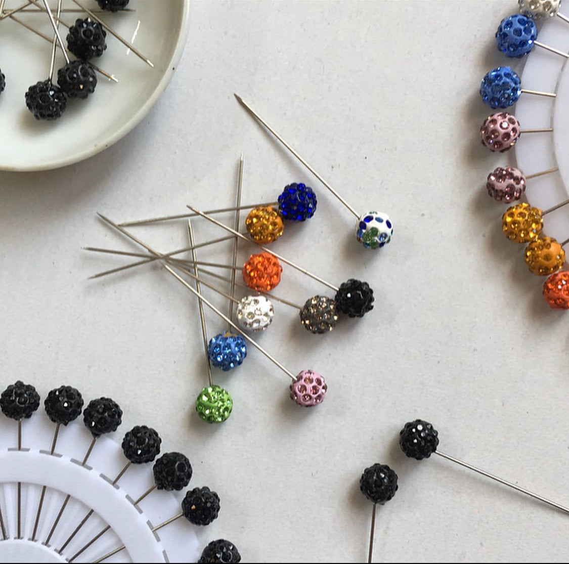 Crystal Ball Pins(pack of 10 pins)