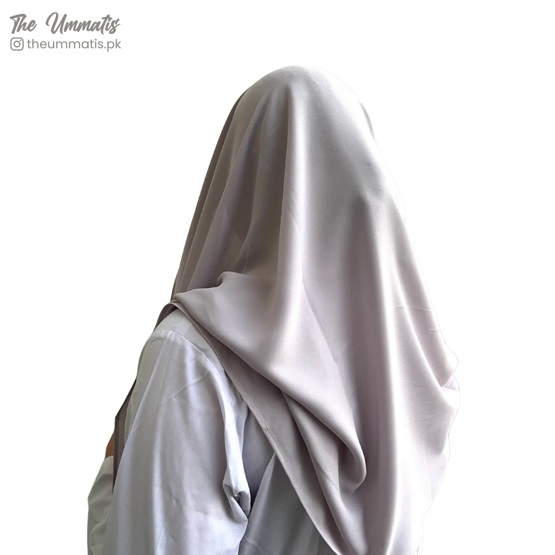 Heavy Georgette Hijab (Non-See Through) - Pearl Grey