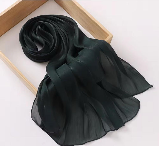 Organza Silk - Dark Green