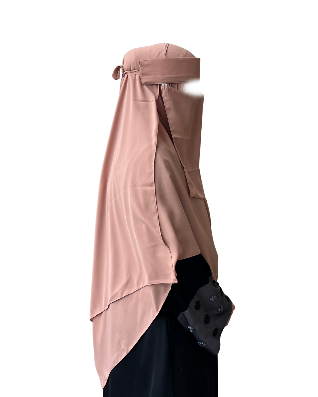 Large Hijab & Saudi Niqab - Muted Nude
