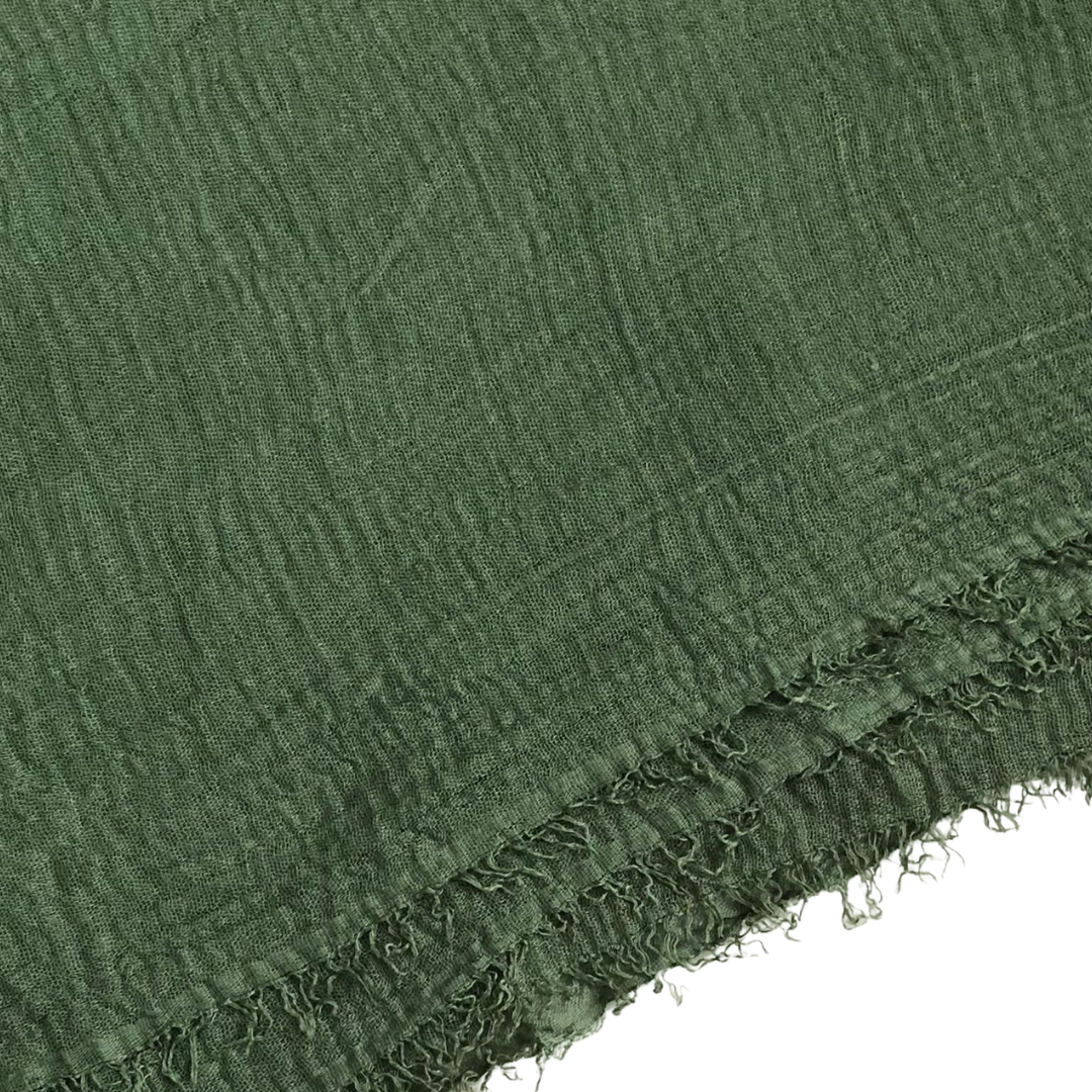 Cotton Crimps - Olive Green