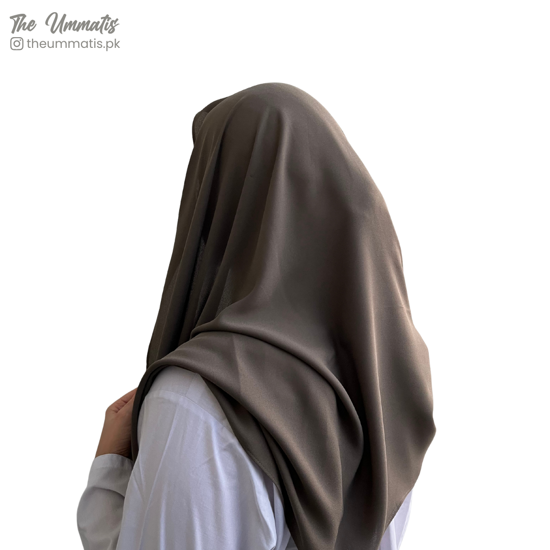 Heavy Georgette Hijab (Non-See Through) - Taupe