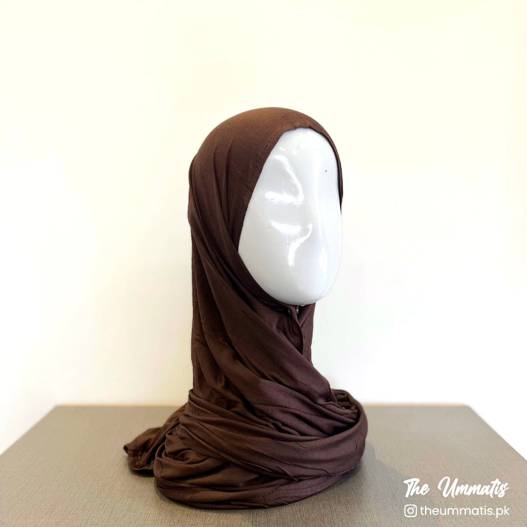 Bamboo Jersey Hijab - Chocolate