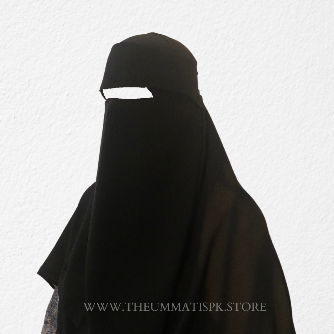 Saudi Flap Niqab ( Black)