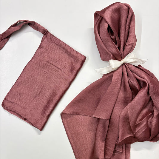 Crinkle Silk Niqab Set - Garet