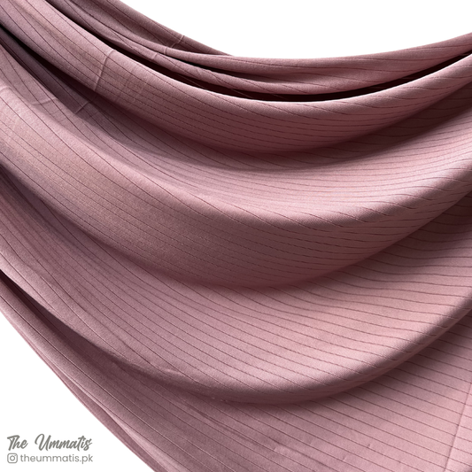 Linear Rib Jersey - Tea Pink