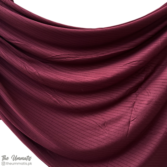 Linear Rib Jersey - Scarlet Red