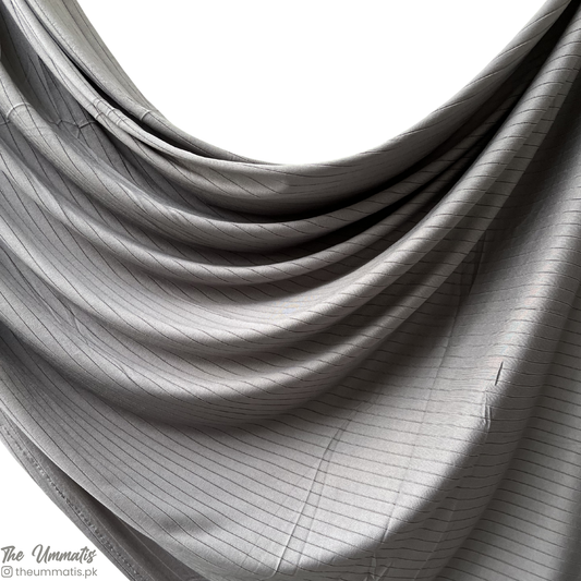 Linear Rib Jersey - Grey