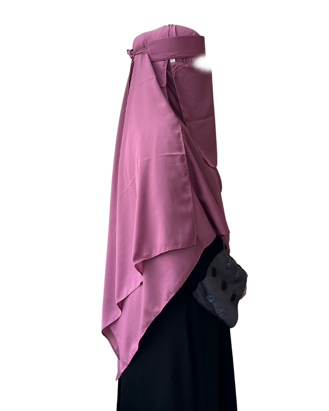 Large Hijab & Saudi Niqab - Coral