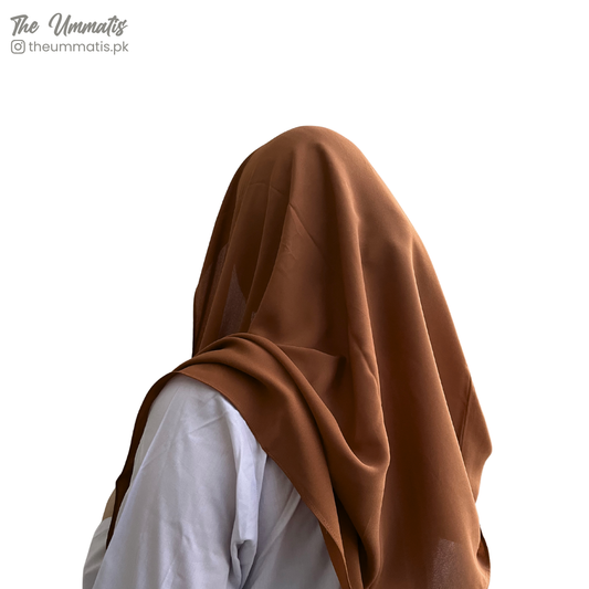 Heavy Georgette Hijab (Non-See Through) - Cocoa Brown