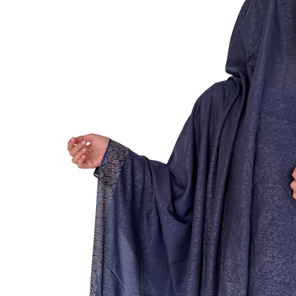 Stone Border Chadar - Navy