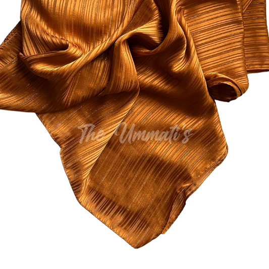Satin Lined Hijabs - Rust