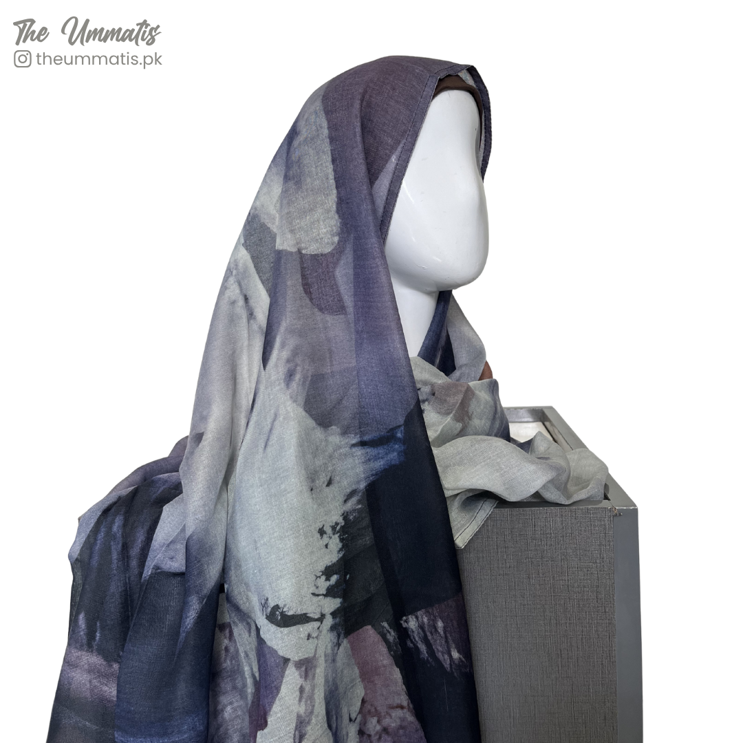 Modal-like Lawn Hijab - Lavender Marble