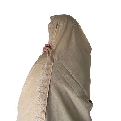 Stone Border Chadar - Beige