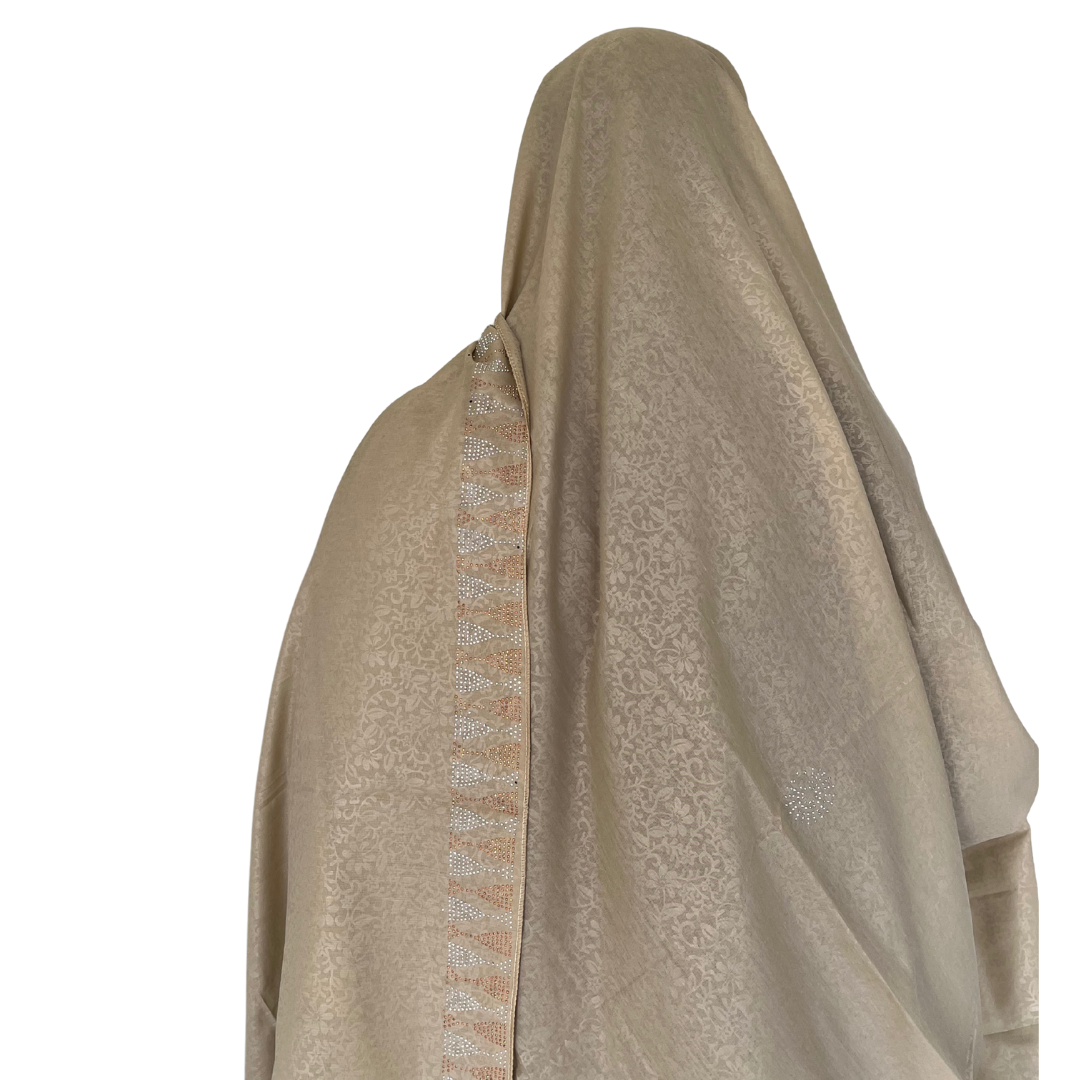 Stone Border Chadar - Beige