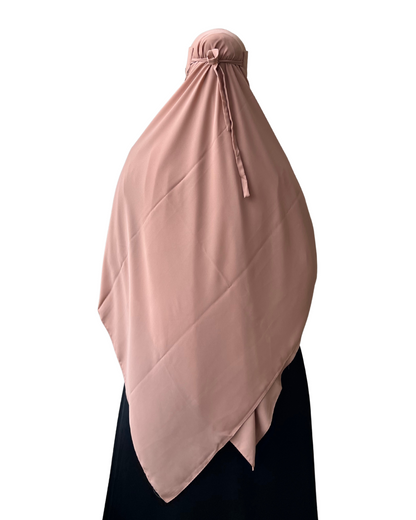 Large Hijab & Saudi Niqab - Muted Nude