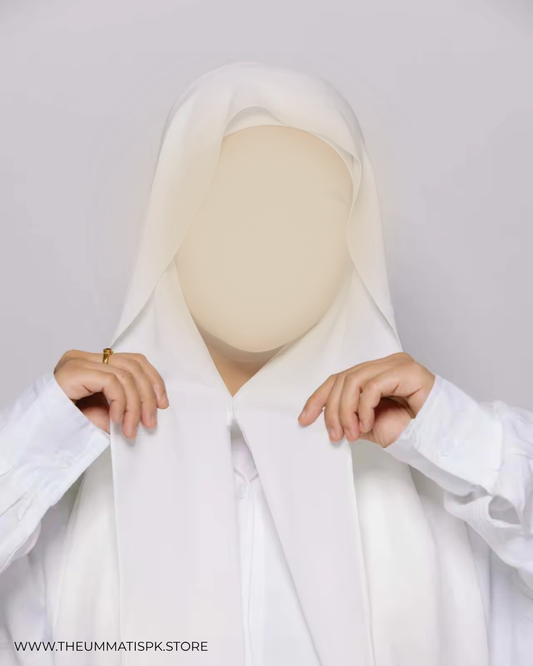 Instant Magnet Hijab - White