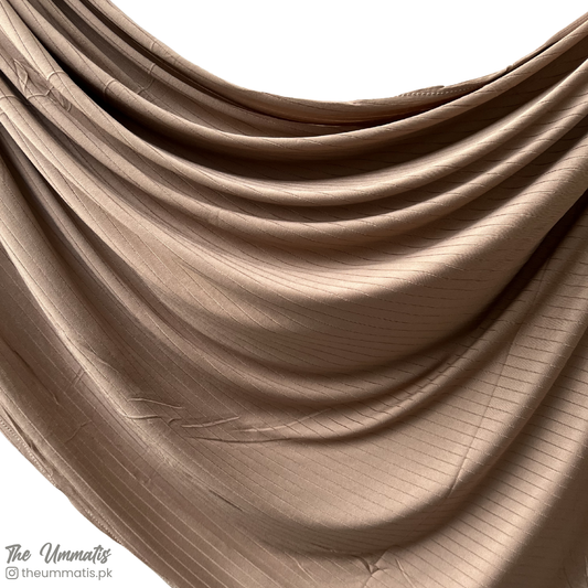 Linear Rib Jersey - Sand