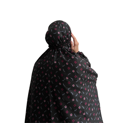 Namaz Chadar - Black Florals