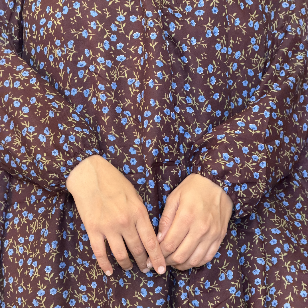 Namaz Chadar - Brown Florals