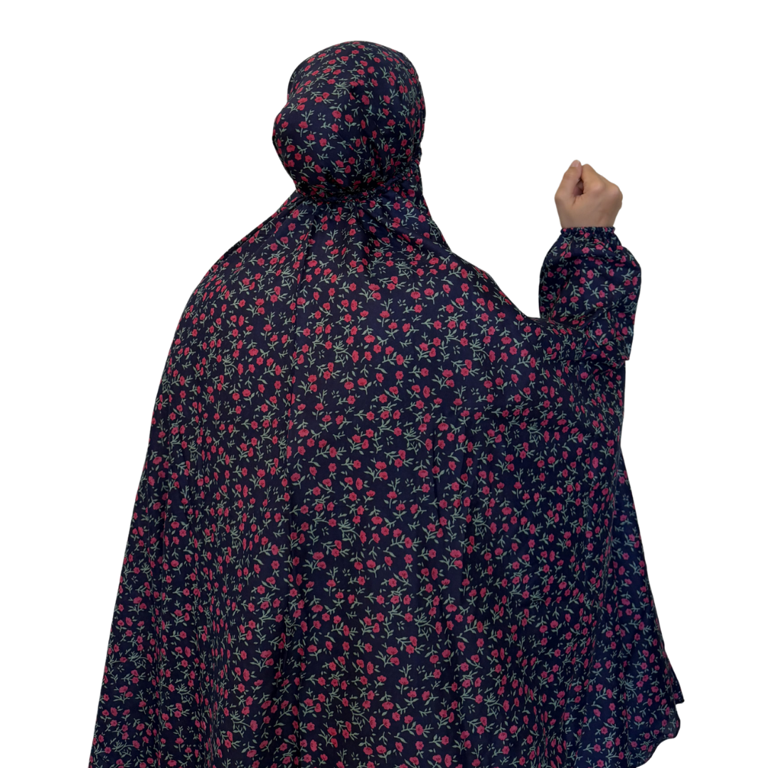 Namaz Chadar - Navy Pink Florals
