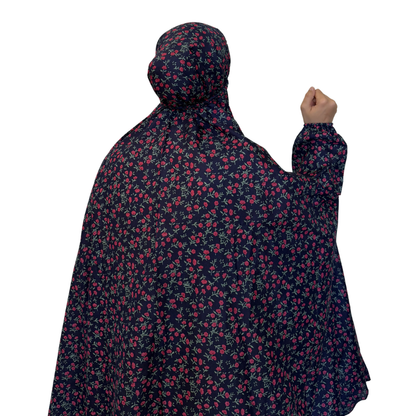 Namaz Chadar - Navy Pink Florals