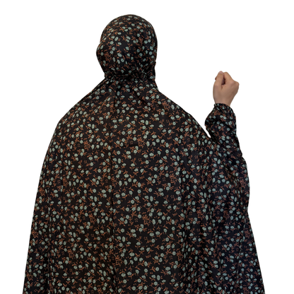 Namaz Chadar - Black Florals