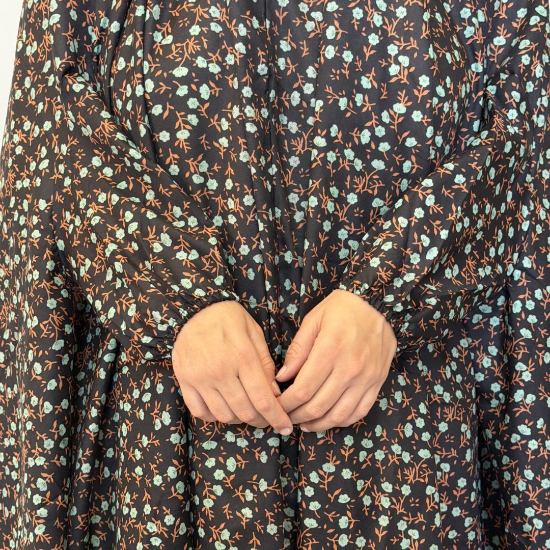 Namaz Chadar - Black Florals