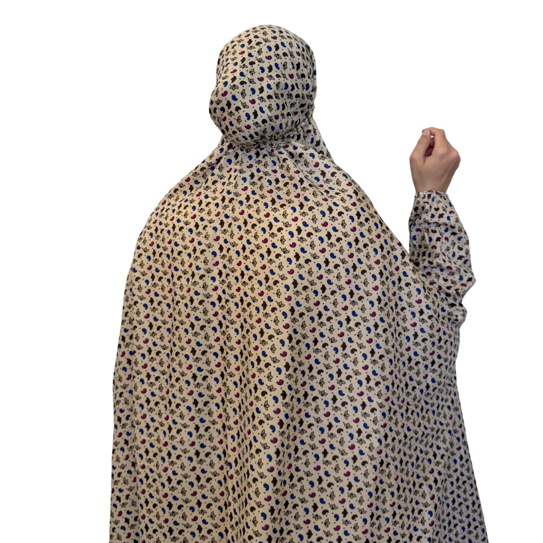 Namaz Chadar - Beige Petals