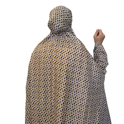 Namaz Chadar - Beige Petals