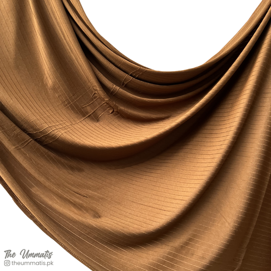 Linear Rib Jersey - Cocoa Brown