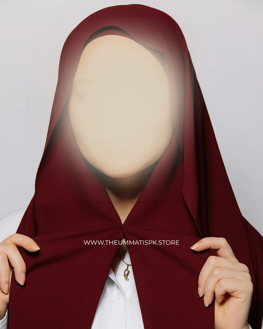 Instant Magnet Hijab - Scarlet Red