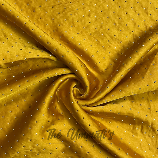 Bejewelled Satin Silk - Yellow