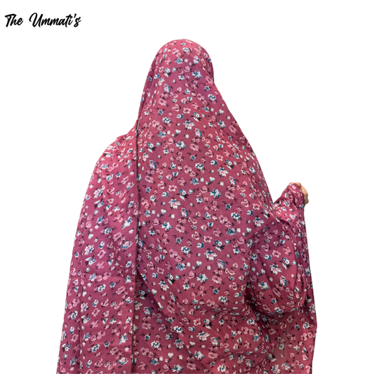 Namaz Chadar Dupatta - Coral Florals