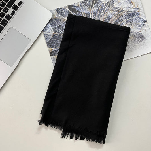 Cashmere Wool Shawl - Black