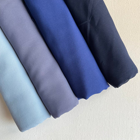 Georgette chiffon Bundle (Midnight Blues)