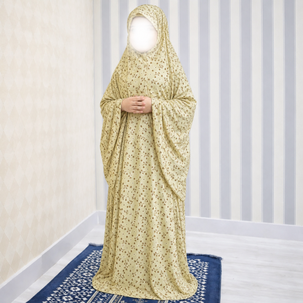 Kids Namaz Chadar - Summer Pastels Lime