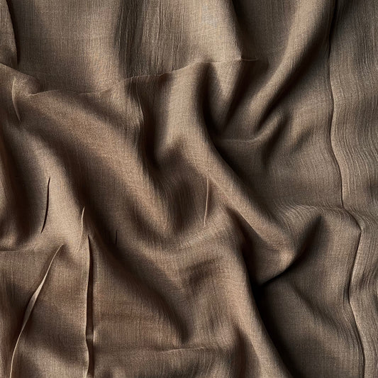 Crinkle Lawn - Sienna Brown