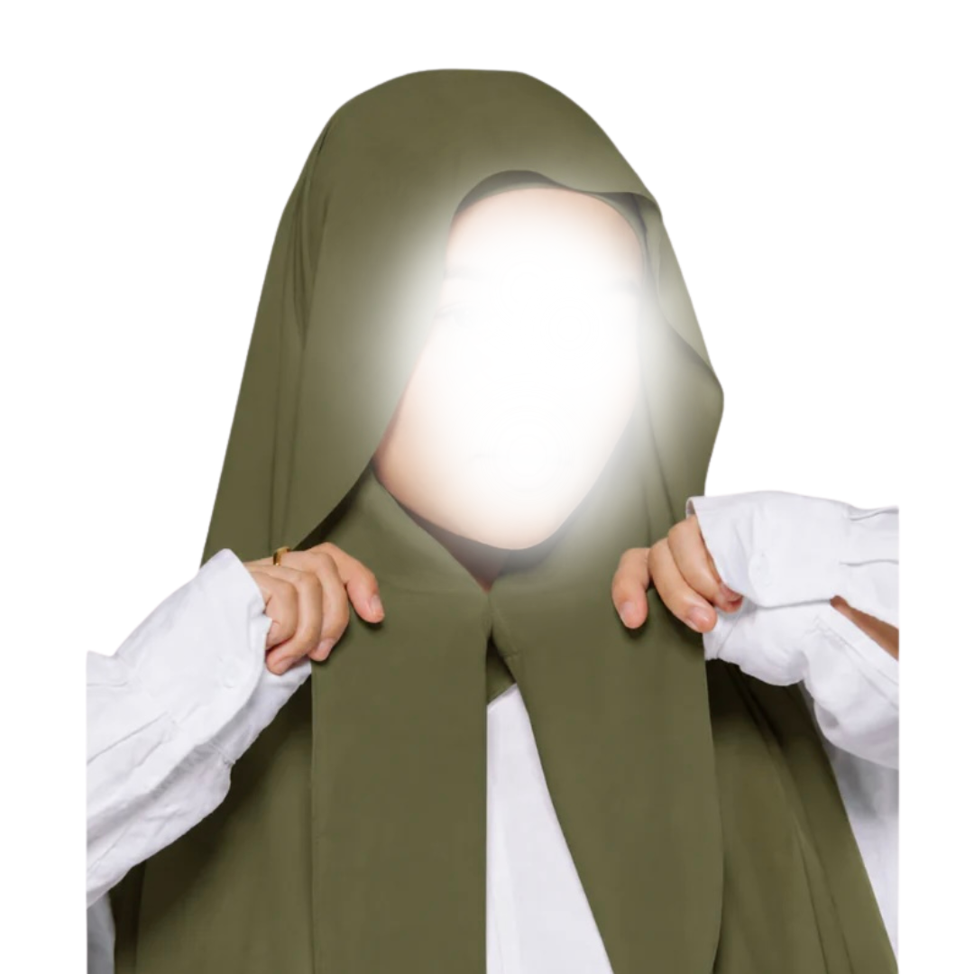 Instant Magnet Hijab - Olive