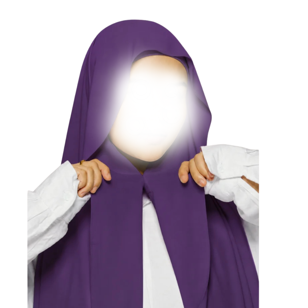 Instant Magnet Hijab - Dark Purple