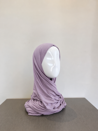Bamboo Jersey Hijab - Lilac Grey