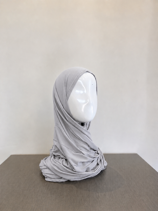 Bamboo Jersey Hijab - Light Grey
